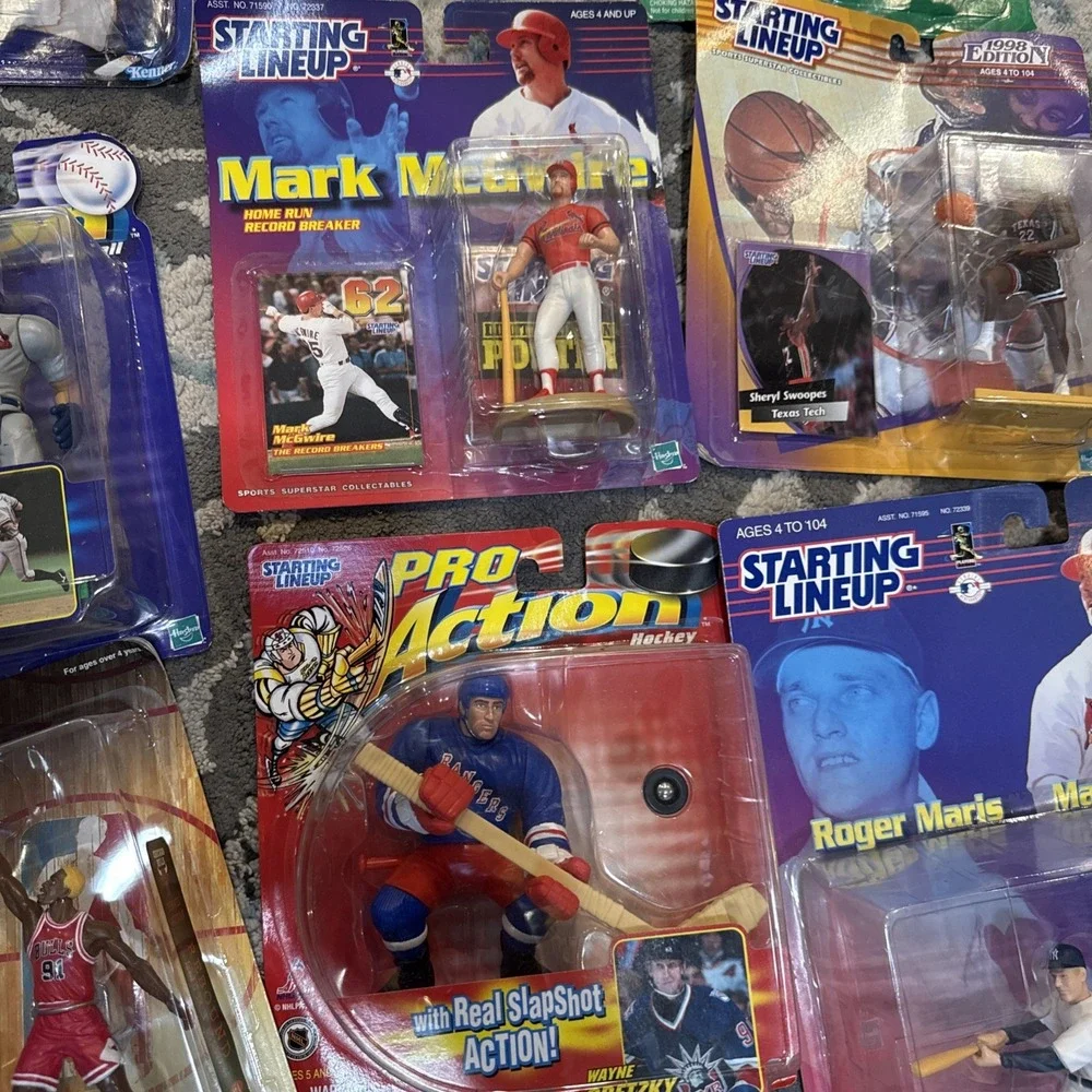 Starting Lineup, Headliners Lot Figures Football, Basketball, Hockey, Baseball